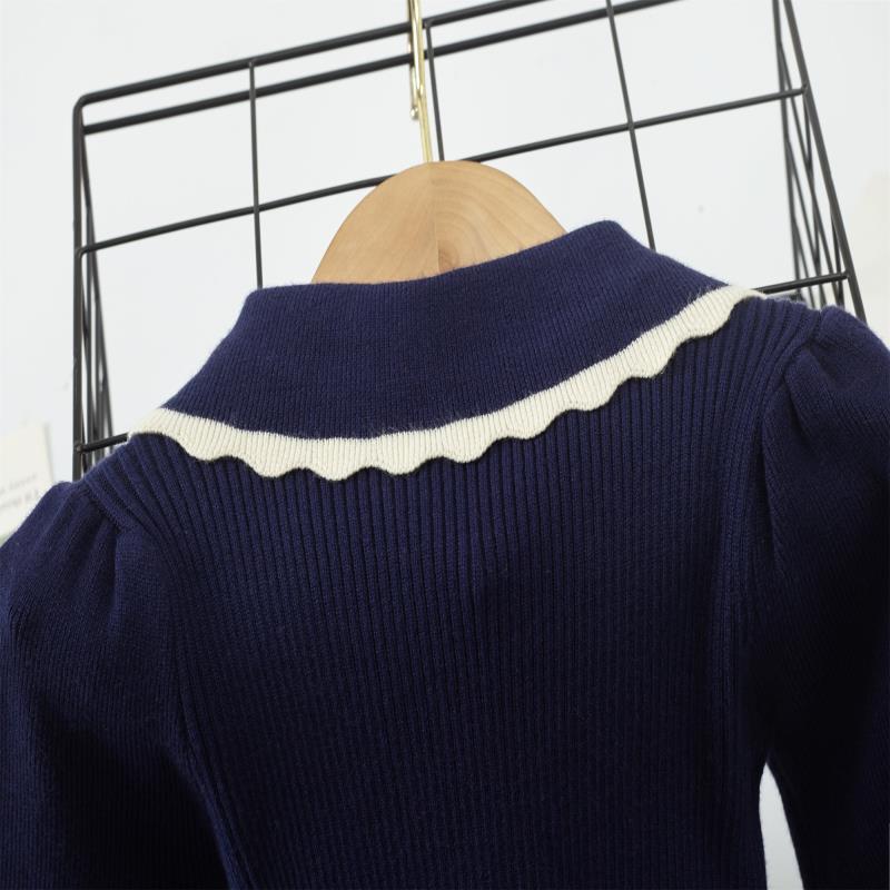 Girls Dress New Autumn Winter Thickening Warm Sweater Dress Girls Princess Dress College Style Bow Knitted Dress Girls Dress