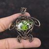 Австралийский хромированный кулон из халцедона, медная проволока, кулон в виде черепахи, кулон, ювелирные изделия из драгоценных камней для подарка, медные украшения ручной работы