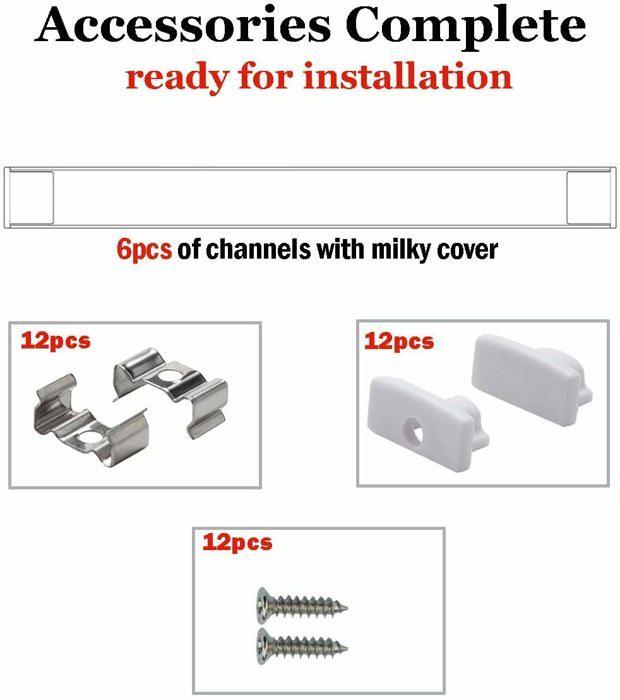 Bande led - Starlandled - AP01U6M - Aluminium anodisé - 6 segments de 1m - 12mm max