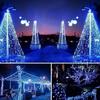 10/20M 100/200LEDs Солнечные гирлянды 8 режимов Солнечная энергия Медная проволока Сказочные огни Декоративная лига