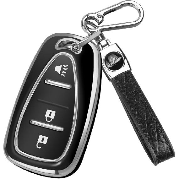 Чехол QBUC для брелока Chevy, Кейс для автомобильного брелока с брелоком для Equinox 2018- Sonic 2017- Spark 2016- Traverse Trailblazer Trax Аксессуары