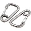 2 Pcs Spring Hooks Stainless Steel 304 Safety Quick Link Grommets Heavy Duty Spring Hook Clips
