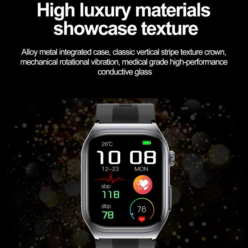 2025 New Sapphire Glass Air Pump Airbag Test Three High Smart Watches Men ECG Heart Rate Blood Pressure Health Tracker Smartwatch
