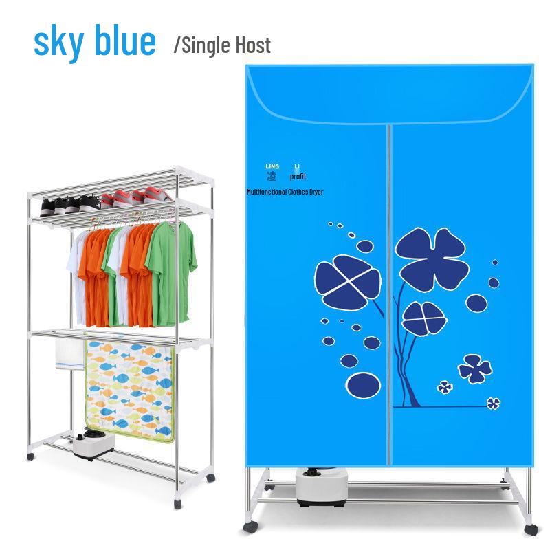 Silent Energy-Saving Folding Clothes Dryer with Sterilization - Large Capacity Quick Dry Wardrobe