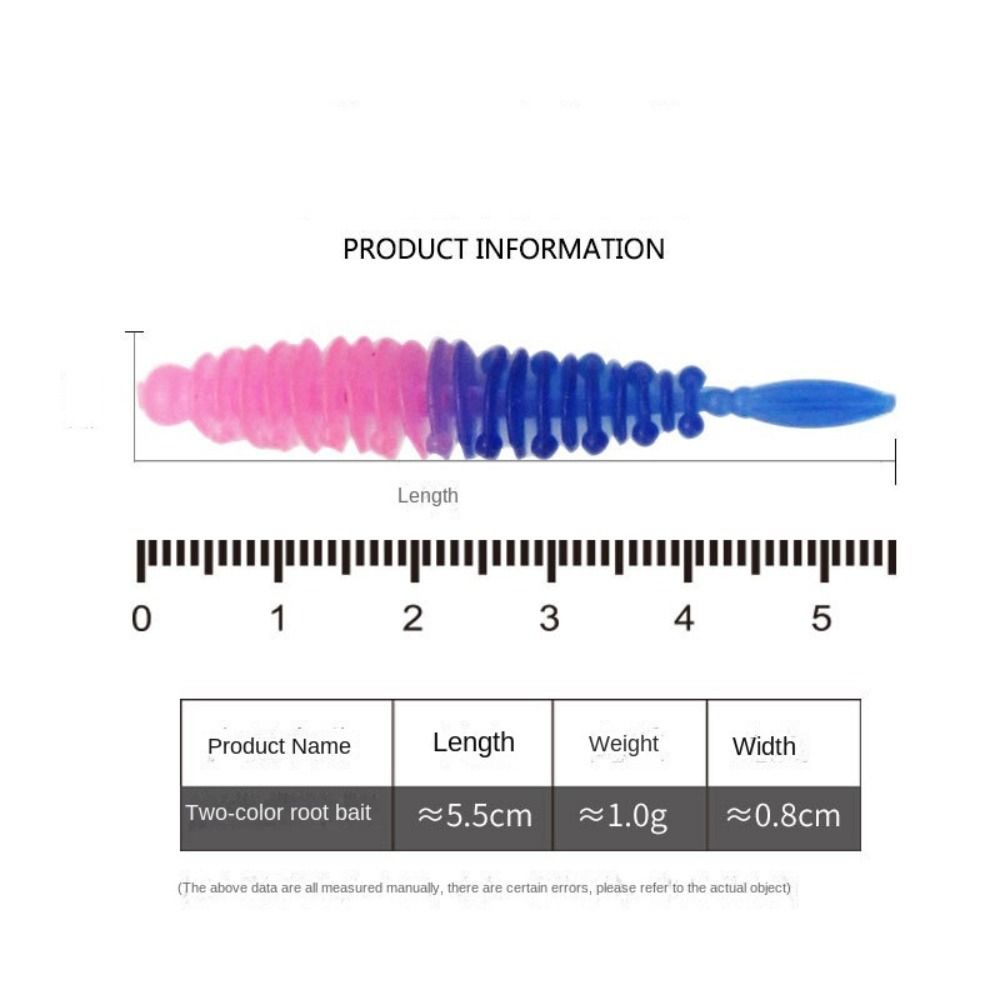 10PCS 5.5cm/1g Soft Fishing Lure PVC Soft Plastic Worm Lures New Fishing Tackle  Ocean Sea