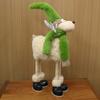 Reindeer Snowman Doll With Green Scarf Xmas Festive Decoration For Home