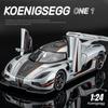1/24 Koenigsegg ONE 1 Alloy Miniature Car Diecast Metal Scale Car Model Sound and Light Collection Children Toy Vehicles Gift