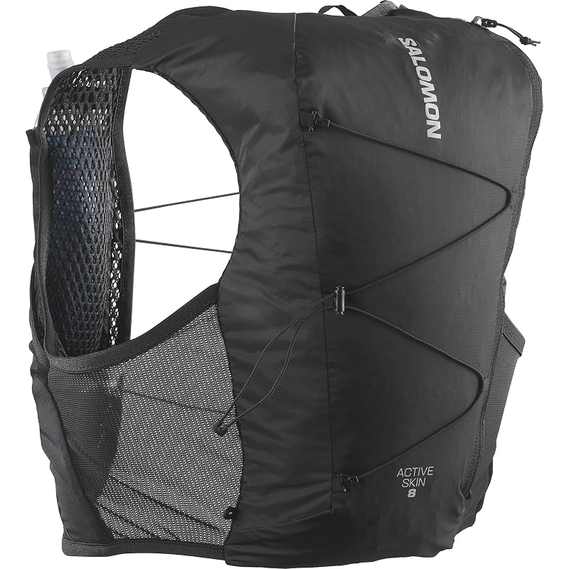 SALOMON ACTIVE SKIN 8 SET Гидратационный жилет-рюкзак (Черный/Металл, Размер S)