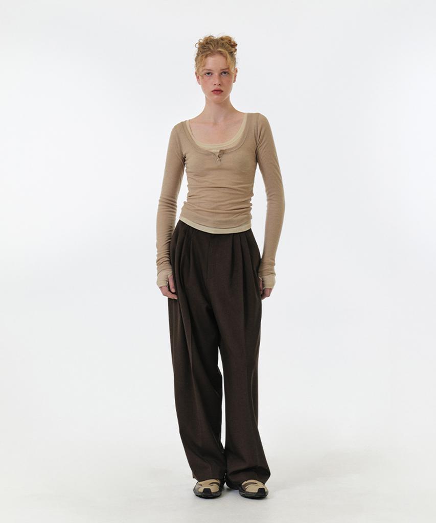 GROVE Брюки Aden 25Fw (коричневый)
