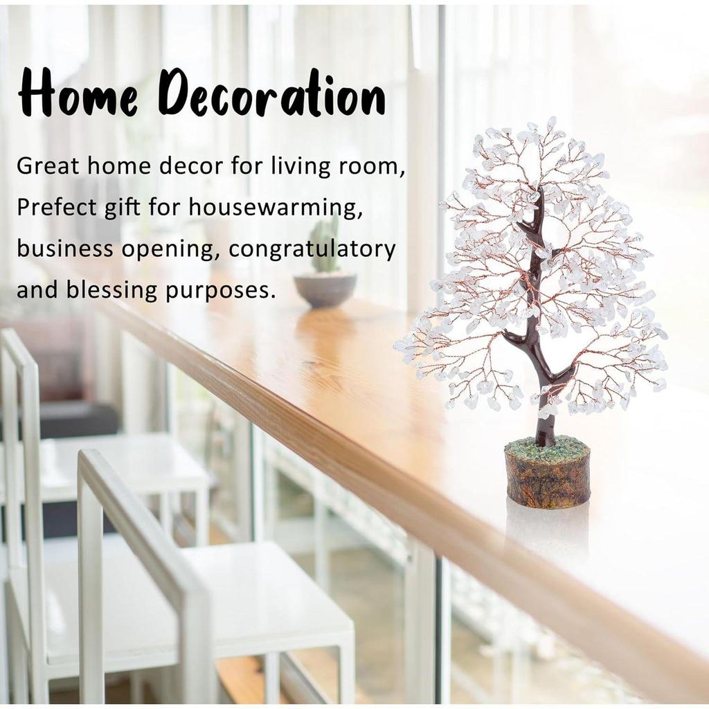 New Crystal Tree Good Luck Showpiece for Home Decor Items Crystals Gemstones Bonsai Money Tree for Good Luck, Decoration Gift Item