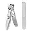 Stainless Steel Nail Clippers Wide Jaw Opening Sharp Blade with Nail File