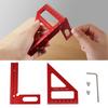 High Precision Layout Measuring Tool Aluminum Alloy Miter Triangle Ruler Woodworking Square Protractor 45/90 Degree 3D Multi Angle Measuring Ruler