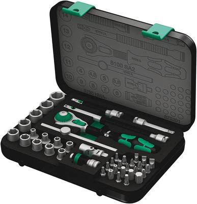 Wera 05003533001 8100 SA 2 Zyklop Speed Трещотка 42 предмета Набор 1/4", Метрический,