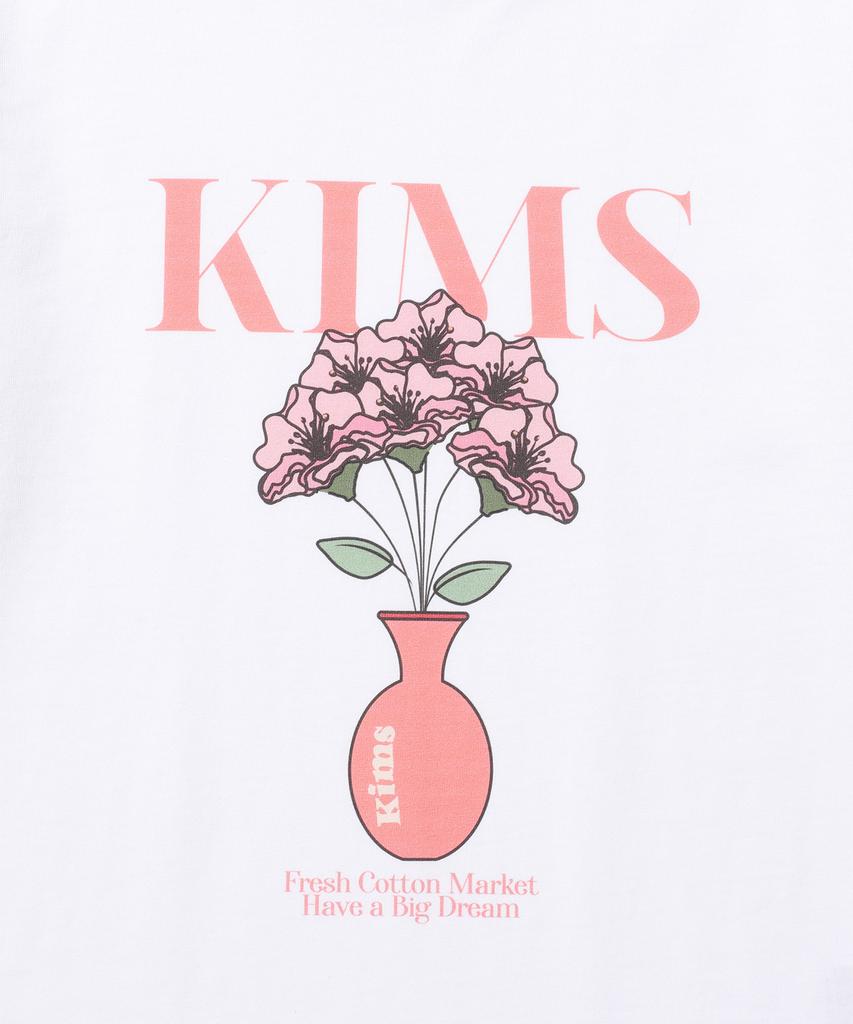 Kimseupeulesikoteun makes Футболка с принтом Borus Flower Белый