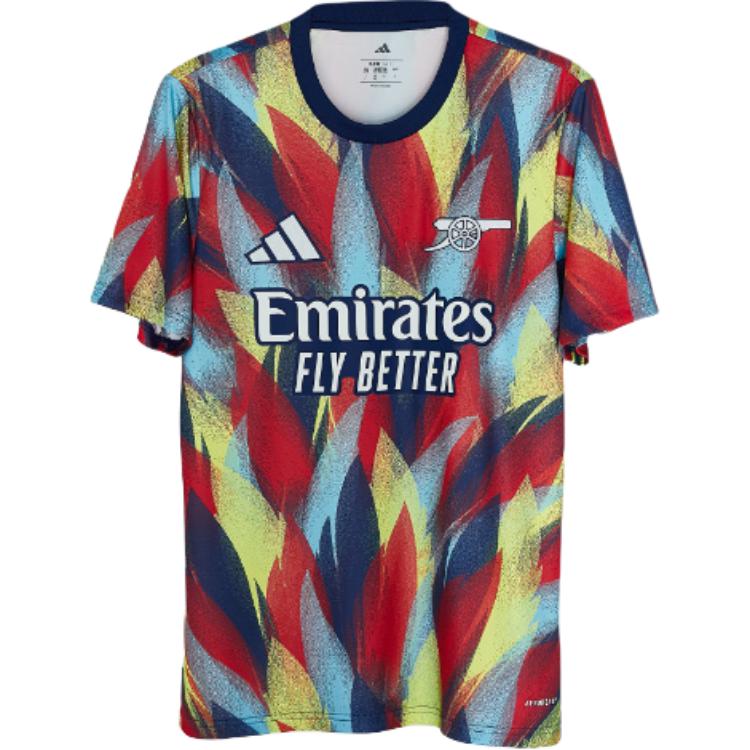 adidas Предматчевая футболка Арсенала 25/26 Унисекс Victory Blue/Pure Ruby/Bright Yellow/Bright Cyan JJ1797