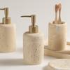 Травертиновый дозатор для мыла, мыльница, стаканчик для ополаскивателя, поднос, подставка для мыла, бутылка для антисептика, бутылка для лосьона, набор для ванной комнаты