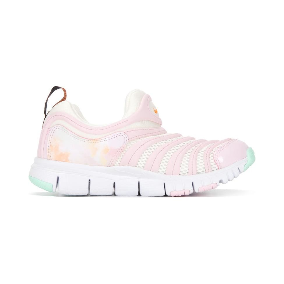 Nike Динамо Бесплатные Простые Удобные Повседневные Нескользящие Амортизирующие Низкие Детские Повседневные Кроссовки Детские кроссовки Белый Розовый FJ7724-181