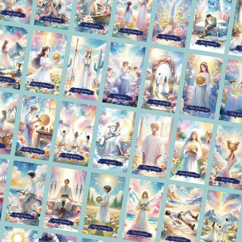[Officially Imported, Limited Quantity] Flowers and Sparkles Tarot Card Aurora Flower Tarot [Tarot]