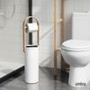 Umbra Bellwood Toilet Paper Stand Holder with Extra Storage Holds 3 Rolls Compartment,