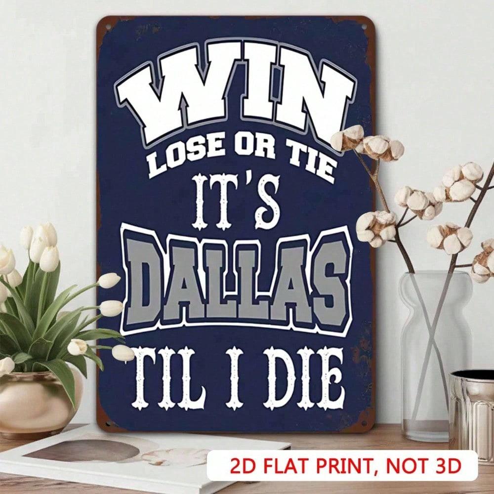 Planetjuice Dallas Cowboys 8x12 Inch Metal Wall Decor Tin Sign Man Cave Gift