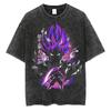 benber Goku Graphic Tshirt Acid Washed Oversized DRAGON BALL Print Tee Men Women Anime Cotton Street Yk Harajuku Female Male 
