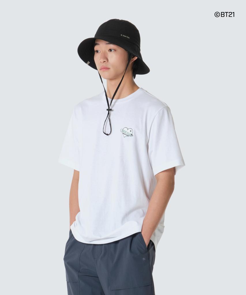 SNOWPEAK APPAREL [Snow Peak I Bt21] Graphic Short Sleeve T-Shirt (S26Mufts90) White