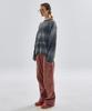 SOME PLACE Gradient Stripe Oversized Round Knit [Gray]