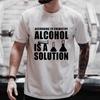 Funny Chemistry Nerd Science Alcohol Solution T-Shirt Tops Tees for Unisex Casual T Shirts Fashion Summer Tshirts Top Teacher Gifts