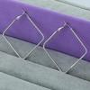 New Trendy 925 Sterling Silver Simple Fashion 3.5cm/5cm Circle Round Hoop Earring for Woman Fine Jewelry