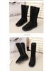Женские зимние высокие снегоступы 2025 года на боковой молнии, с плюшевой подкладкой, толстой изоляцией и высоким голенищем - Доступны большие размеры.