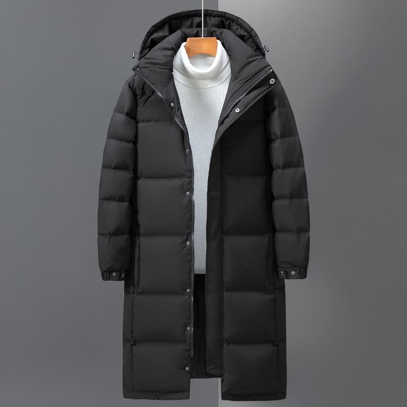 New Winter Men Long Jackets Hooded Casual Duck Down Coats Male Outdoor Windproof Warm Winter Parkas Mens Clothing