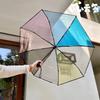 Umbrella Colorful Transparent Automatic Umbrella Travel Lightweight Folding Umbrella Wind and Rain Resistant Three Fold Umbrella
