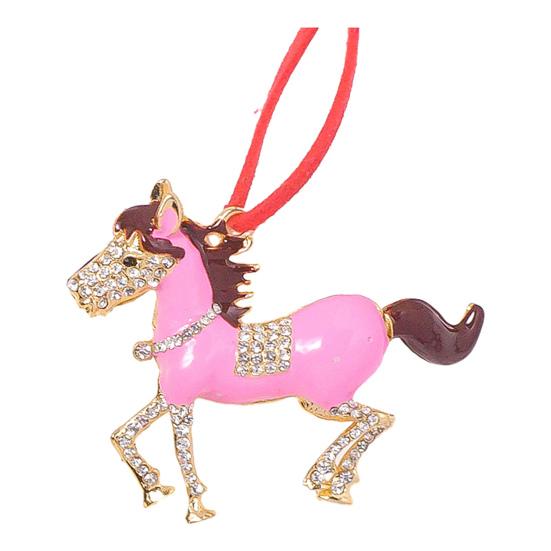 Пони Рождественское украшение Страз Зодиакальная Лошадь Подвеска для украшения елки Сверкающий Праздничный Шарм Удача Лошадиная Тема Украшение