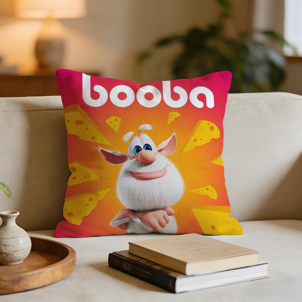 Cute FourbobBooba Cushion Cover Short plush pillowcase for bed sofa carwashable