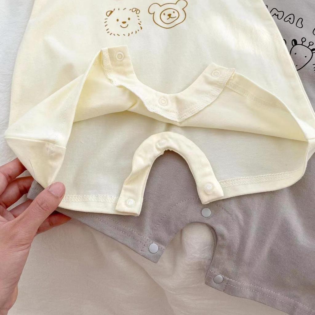 Летний комплект ромпера для младенцев - Легкая пижама с коротким рукавом для маленьких мальчиков и девочек