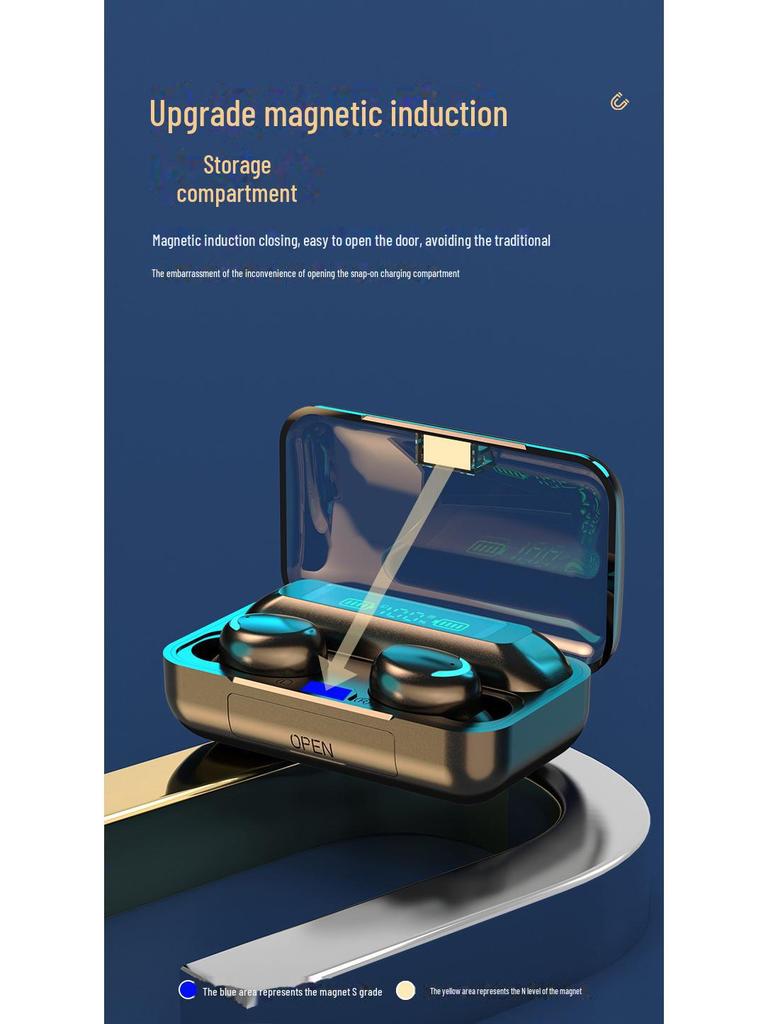 Гарнитура F9 Smiley Face TWS Bluetooth — модель M10, длительное время работы от батареи и высокая мощность