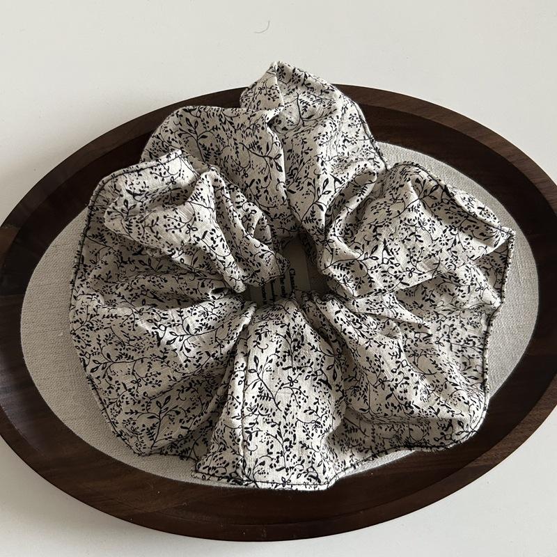 For Women Elastic Big Hair Tie Girls Black Hair Rubber Bands Retro Korea Fashion Leopard Print Oversized Scrunchie Hair Rope