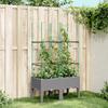 VidaXL Planter with Trellis, Raised Bed, Flower Box, Plant Pot, Flower Box Garden Patio Terrace Outdoor, 367952