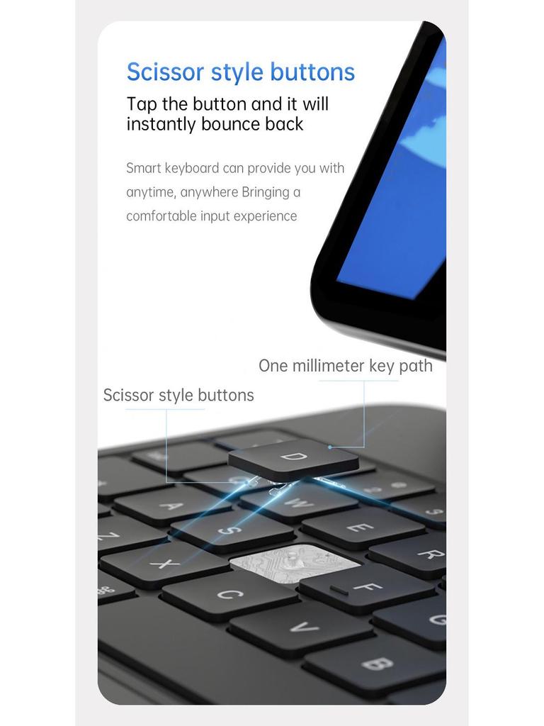 Клавиатура Bluetooth Pro11 iPad Floating Magic M34: 11-е поколение, Magnetic Air7, с подсветкой