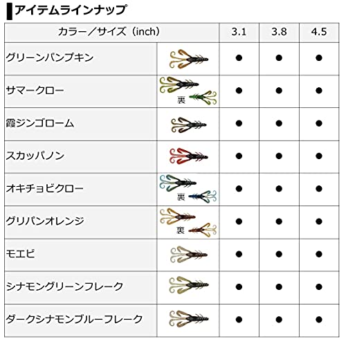 Daiwa Bass Worm Steez Claw 4.5 Inch Kasumi Gingoro