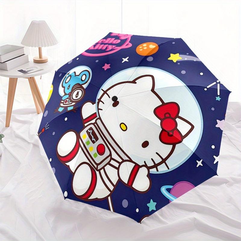 1pc Hello Kitty Space Adventure Umbrella with Plastic Handle,Suitable for All Seasons Home Travel Outdoor UmbrellaSanlio279
