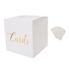 Белая коробка для карточек 22x22x22,5 см Простая элегантная коробка для приема карточек с 10 пустыми карточками для свадебной вечеринки 