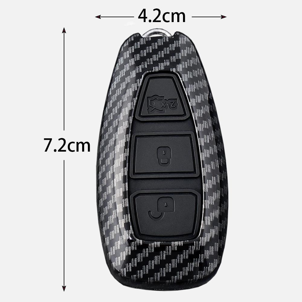Крышка-чехол из ABS-карбона для автомобильного ключа Ford Puma Grand C Max Focus Mondeo Kuga Fiesta Ecosport Transit Kuga Силиконовый чехол для дистанционного ключа