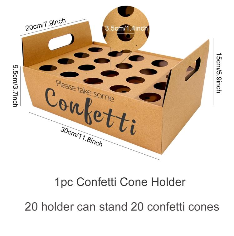 Свадебный поднос из крафт-бумаги, конус конфетти, подставка, подставка для свадебного украшения, цветочные конусы конфетти, держатель для свадебной бумаги в деревенском стиле