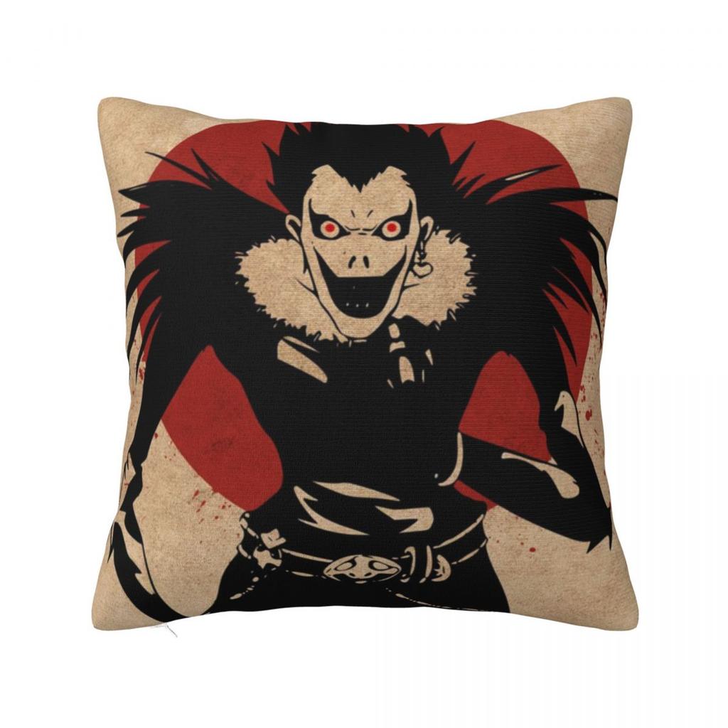 Anime Death Note Light Yagami Square Pillow Case Shinigami Cushion Covers Awesome Zippered Decor Pillowcase For Home 18"X18"