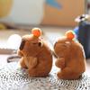 15Cm Cute Bubble Spitting Capibala Pendant Plushie Dolls Stuffed Plush Doll Capybara Toys Bag Keychain Ornaments For Kids Gifts