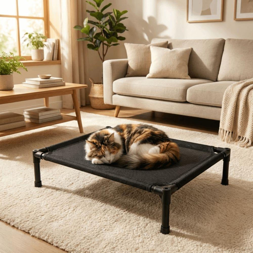 Moisture Proof Pet Camping Bed Non-Slip Cat Sofa Bed Durable Elevated Pet Bed Indoor Outdoor