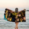 1pc Brazilian football player Beach Towel with Custom Name, Beach and Seaside Swimming Pool Equipment, Fashion Pattern, Rectangular, Travel Essential