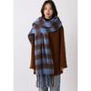 2024 New Scarf Winter Women'S Velvet Extended Warmth Luxury Fashion Versatile Internet Celebrity Girl Plaid