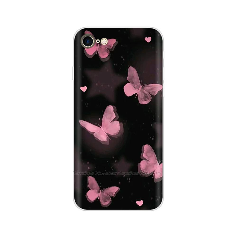 Чехол для iPhone SE 2020 Модный Мультяшный Мягкий ТПУ Задняя Крышка Для iPhone SE Прозрачный Силиконовый Корпус Защитные Чехлы Для iPhoneSE